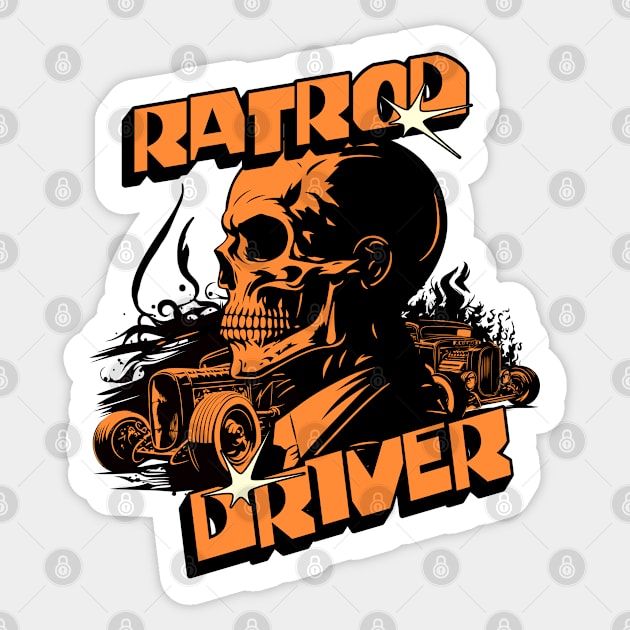 Ratrod Driver Sticker by ArtisticRaccoon